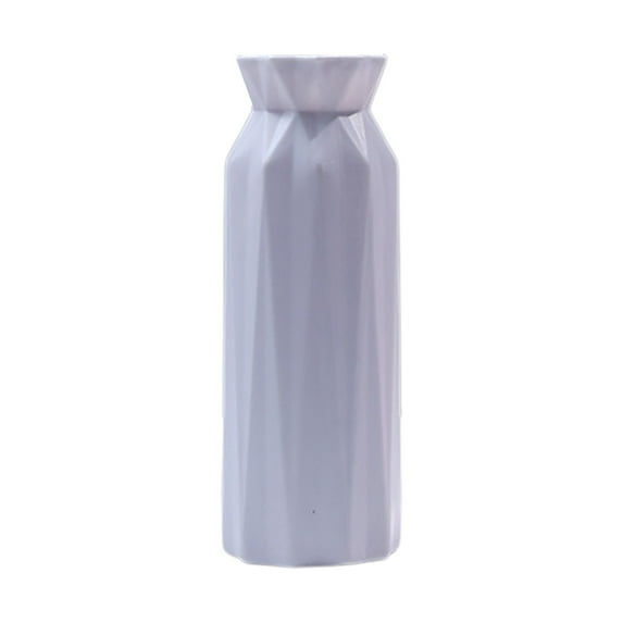Lilixerw Plastic Flower Vase,Fashion Vase Suitable for Modern Home Decoration,Solid Color Flower Vase for Home Living Room Wedding Bouquet Decor,Gray