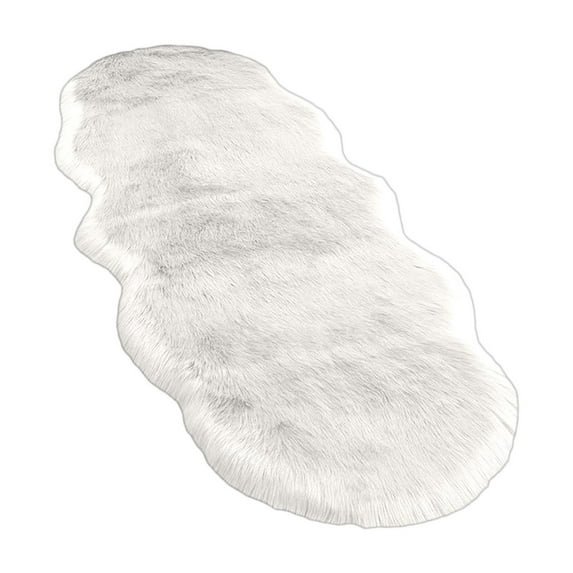 Lilixerw Plush Rugs,Soft Bedroom Rug Thick Cozy Area Rugs,Machine Washable Throw Rugs for Bedroom,Living Room,55.1 x 19.6 inch,White