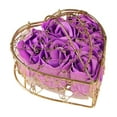 thumbnail image 1 of Lilixerw Purple Soap Flower Rose in Iron Basket,6 Realistic Decorative Soaps for Valentine's Day Gift,Home Bathroom Decor,Long-Lasting Fragrant Centerpiece,4.13x2.76 Inch, 1 of 6