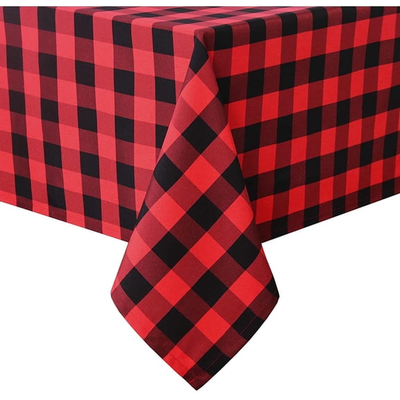 Lilixerw Rectangle Christmas Tablecloth,Grid Design Merry Christmas Decorations Tablecloths,Festival Picnic Party Dinner Table Cover,43 x 67 inch