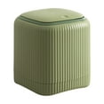 thumbnail image 1 of Lilixerw Ribbed Desktop Trash Can, Press‑Lid Small Waste Bin for Countertop Bedside Table Decoration, Compact Square Mini Trash Container for Dorm Office Indoor Use, 5.3x5.3x5.7 inch, 1 of 6