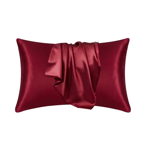 Lilixerw Satin Pillowcase for Hair and Skin,Soft and Cooling Similar to Silk Pillow Cases with Envelope Closure,Gift for Women Men,Red