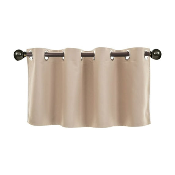 Lilixerw Short Curtains for Kitchen,1 Panels Thermal Insulated Curtains,Room Window Blocking Light Curtains Bathroom Curtains,29.13 x 14.17 inch,Beige