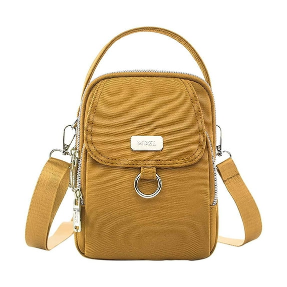 Lilixerw Shoulder Bags for Women,Multi-Pocket Zipper Waterproof Travel Purse,Casual Small Lightweight Messenger Bag Travel Handbag,Yellow