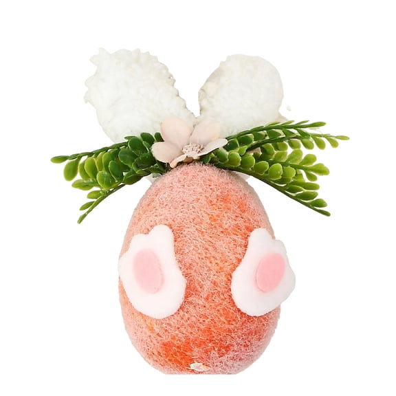 Lilixerw Simulated Easter Egg Decorative Hanging Ornaments,Bunny Design Easter Egg Decor for Spring Holiday Party,Home Wall Door Decorations,Festive Hanging Pendant,4.72x3.54x1.97in,Orange