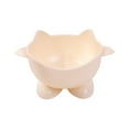 thumbnail image 1 of Lilixerw Slanted Elevated Cat Bowls,Cat Food Bowl for Protecting Pet's Neck - Microwave & Dishwasher Safe,Cute Shaped Design,7.48 x 3.94 inch,White, 1 of 6