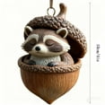 thumbnail image 1 of Lilixerw Sleeping Forest Animal Ornaments,Woodland Raccoon Christmas Hanging Decorations,4 Inch Christmas Tree Decor,Forest Theme Holiday Party Decoration, 1 of 2