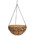 thumbnail image 1 of Lilixerw Spring Hanging Planter Basket with Coco Coin Liner,Hanging Flower Pots Outdoor Decorative Round Wire Plant Holder with Chain Metal Hanging Baskets for Plants Outdoor, 1 of 6