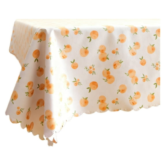 Lilixerw Spring Vintage Floral PVC Tablecloth,Waterproof Oilproof Plastic Table Cover with Lace Trim,for Kitchen Dining Desk Coffee Table,Multicolor 23.6x35.4 Inches