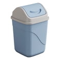 thumbnail image 1 of Lilixerw Square Trash Can With Lid,Plastic Portable Trash Can for Under Desk,Office,Bedroom,Bathroom,Blue, 1 of 6