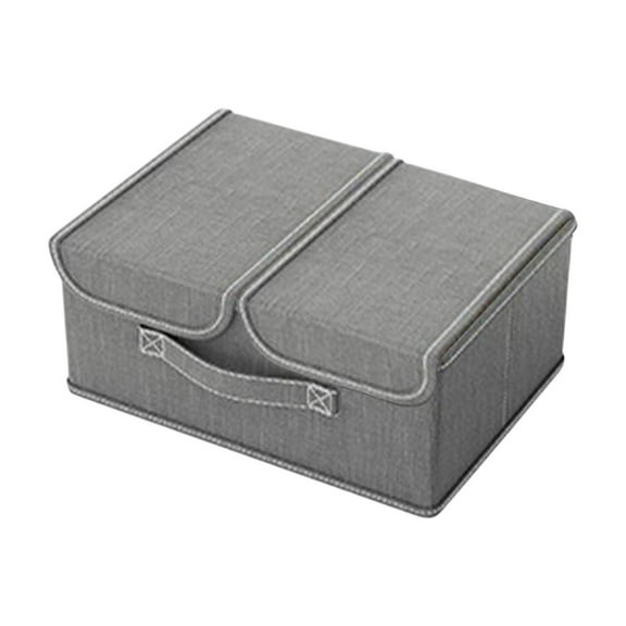Lilixerw Storage Bins Fabric Foldable Basket Cubes Organizer Storage Box Drawer with Double Lid and Handles for Home,Office,Closet,Bedroom