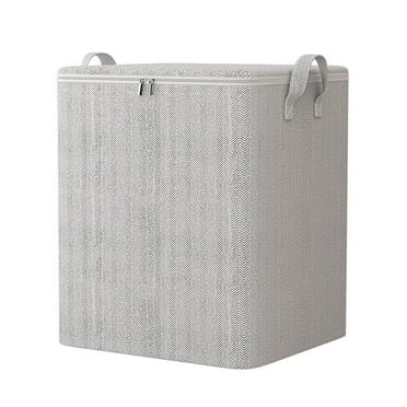 Lilixerw Storage Bins with Zipper Lid and Handle Cotton Fabric Storage Baskets Boxes Foldable Washable Closet Shelf Clothes Organizer Container