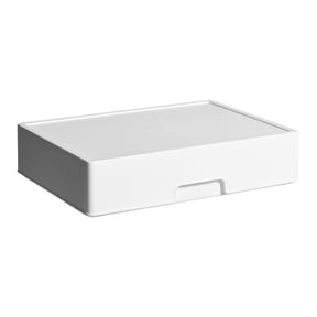 Lilixerw Storage Box with Lid, Stackable Organizer Container for Countertop, Cabinet and Closet Space Arrangement, Decoration, 8.8x6.4x2 inch
