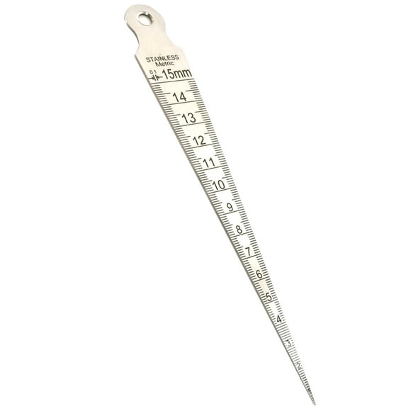 Lilixerw Taper Gage,Stainless Steel Taper Welding Gauge Inch,1-15mm Hole-Diameter Ruler Taper Gaps Measurement,Measuring Tool for Tapering Measurement