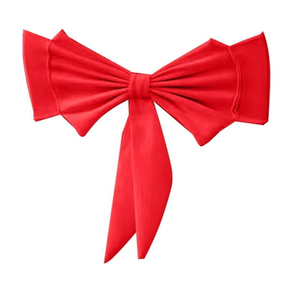 Lilixerw Thick Air-Cushioned Chair Back Bow,Red Banquet Wedding Chair Cover Decor,Valentine's Day Decorative Ribbon for Holiday Party Decorations,13.78x5.51In