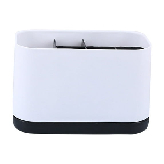 Lilixerw Toothbrush Holder Tooth Brushing Holder with Dividers for Bathrooms,Plastic Toothbrush and Toothpaste Organizer for Shower,Countertop