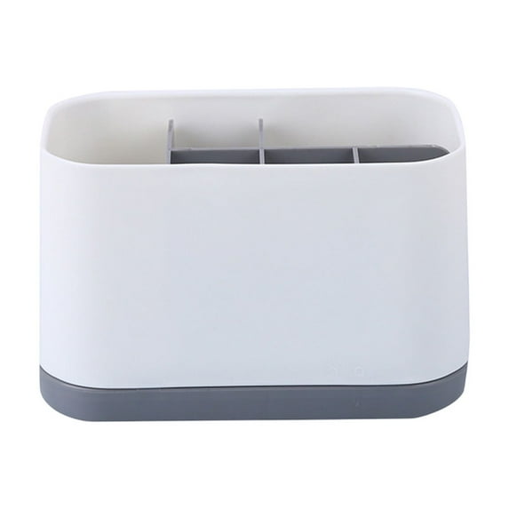 Lilixerw Toothbrush Holder Tooth Brushing Holder with Dividers for Bathrooms,Plastic Toothbrush and Toothpaste Organizer for Shower,Countertop