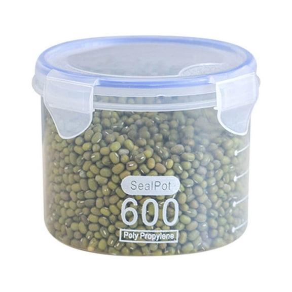 Lilixerw Transparent Storage Canister with Lids,20 oz Food Sealed Storage Tank Storage Container for Kitchen