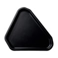 thumbnail image 1 of Lilixerw Triangular Thickened Plastic Serving Tray,Heavy Duty Serving Tray,Heat-Resistant & Non-Slip Matte Surface,for Restaurant,Home Use to Display Food,Desserts,Snacks,15.75x11.65in,Black, 1 of 6