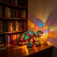 thumbnail image 1 of Lilixerw Turtle Stained Glass Lamp,Cute Animal Art Statue Night Light,3D Turtle Table Lamp,Retro Stained Resin Tabletop LED Night Light,Fun Gift for Family, 1 of 6