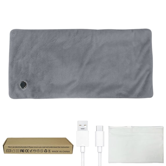 Lilixerw USB Household Heating Pad,3 Heat Settings Electric Blanket with Fast Heating,Crystal Velvet Soft Throw Mat for Office Home Use,11.8x23.6 Inch