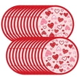 thumbnail image 1 of Lilixerw Valentine's Day 16 PCS 7 Inch Disposable Paper Plates,Heart Patterned Party Dinnerware,For Birthday,Classroom,Decorative Dessert & Snack Plates,Multicolor, 1 of 6
