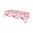 thumbnail image 1 of Lilixerw Valentine's Day Love Heart Tablecloth,Heart Rose Pattern Waterproof Table Cover,Disposable & Reusable Plastic Tablecloth for Romantic Dinner,Proposal,Anniversary,54x72 Inch, 1 of 5