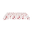 thumbnail image 1 of Lilixerw Valentine's Day Love Heart Tablecloth,Heart Rose Pattern Waterproof Table Cover,Disposable & Reusable Plastic Tablecloth for Romantic Dinner,Proposal,Anniversary,54x72 Inch, 1 of 5