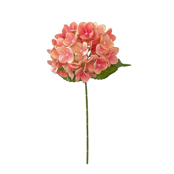 Lilixerw Valentines Day 54-Petal Silk Hydrangea Stem,Realistic Fake Flower for Home Wedding Decor,with Soft Plastic Flower Branch,Couple Gifts,DIY Floral Arrangement,7.1x17.7 Inches,Watermelon Red