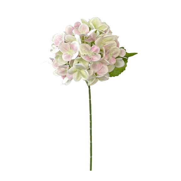 Lilixerw Valentines Day 54-Petal Silk Hydrangea Stem,Realistic Fake Flower for Home Wedding Decor,with Soft Plastic Flower Branch,Couple Gifts,DIY Floral Arrangement,7.1x17.7 Inches,Light Pink