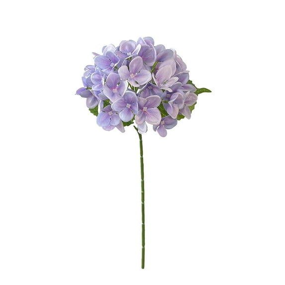Lilixerw Valentines Day 54-Petal Silk Hydrangea Stem,Realistic Fake Flower for Home Wedding Decor,with Soft Plastic Flower Branch,Couple Gifts,DIY Floral Arrangement,7.1x17.7 Inches,Purple