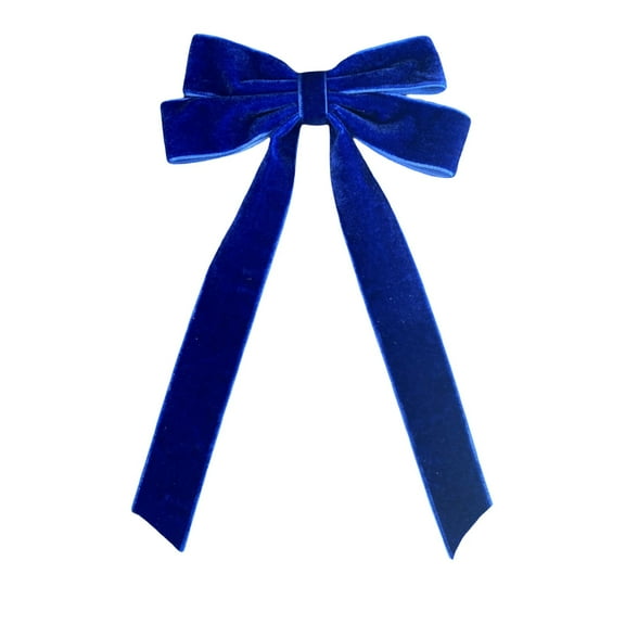 Lilixerw Velvet Bows Xmas Tree Decorations,Festival Wreath Bows Gift Ribbon Bow for Home Birthday Party Wedding Holiday Decor,8.46 x 4.53 inch,Blue