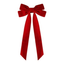 Lilixerw Velvet Christmas Bow for Xmas Tree,Festival Bows Ribbons Bulk Ornaments,Gifts Packaging,Xmas Home Decor,8.46 x 4.53 inch,Red