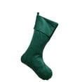 thumbnail image 1 of Lilixerw Velvet Christmas Stocking,Plush Hanging Decor for Xmas Tree,Festive Scene Setting Prop,Home Fireplace Party Supplies,16x6Inch,Green, 1 of 6