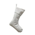 thumbnail image 1 of Lilixerw Velvet Christmas Stocking,Plush Hanging Decor for Xmas Tree,Festive Scene Setting Prop,Home Fireplace Party Supplies,16x6Inch,White, 1 of 6