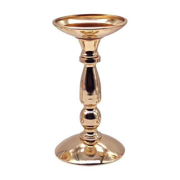 Lilixerw Vintage Iron Roman Column Candle Holder,Golden Christmas Candle Holder for Home Decor,Wedding Christmas Table Centerpiece,Durable Candlestick,7.48 x 3.94 inch