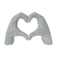 thumbnail image 1 of Lilixerw Western Style Heart Hand Figurine with Crystal Beads,Resin Home Decor for Living Room,Valentine's Day Holiday Gift,Silver,5.1x1.8x2.9in, 1 of 6