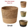 thumbnail image 1 of Lilixerw Woven Planter Basket, Brown Small 6.1x4.33x4.13 inch Flower Pot Cover for Floral, Storage Basket for Indoor Outdoor Desk Shelf Decoration, 1 of 8