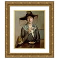 thumbnail image 1 of Lilla Cabot Perry 12x14 Gold Ornate Wood Frame and Double Matted Museum Art Print Titled - A Cup of Tea, 1 of 4