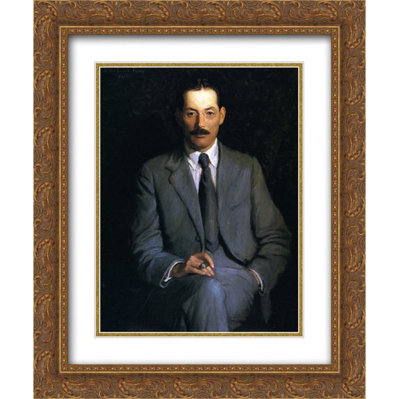 Lilla Cabot Perry 2x Matted 20x24 Gold Ornate Framed Art Print 'Edwin Arlington Robinson '