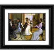 Lilla Cabot Perry 2x Matted 24x20 Black Ornate Framed Art Print The Trio, Tokyo, Japan