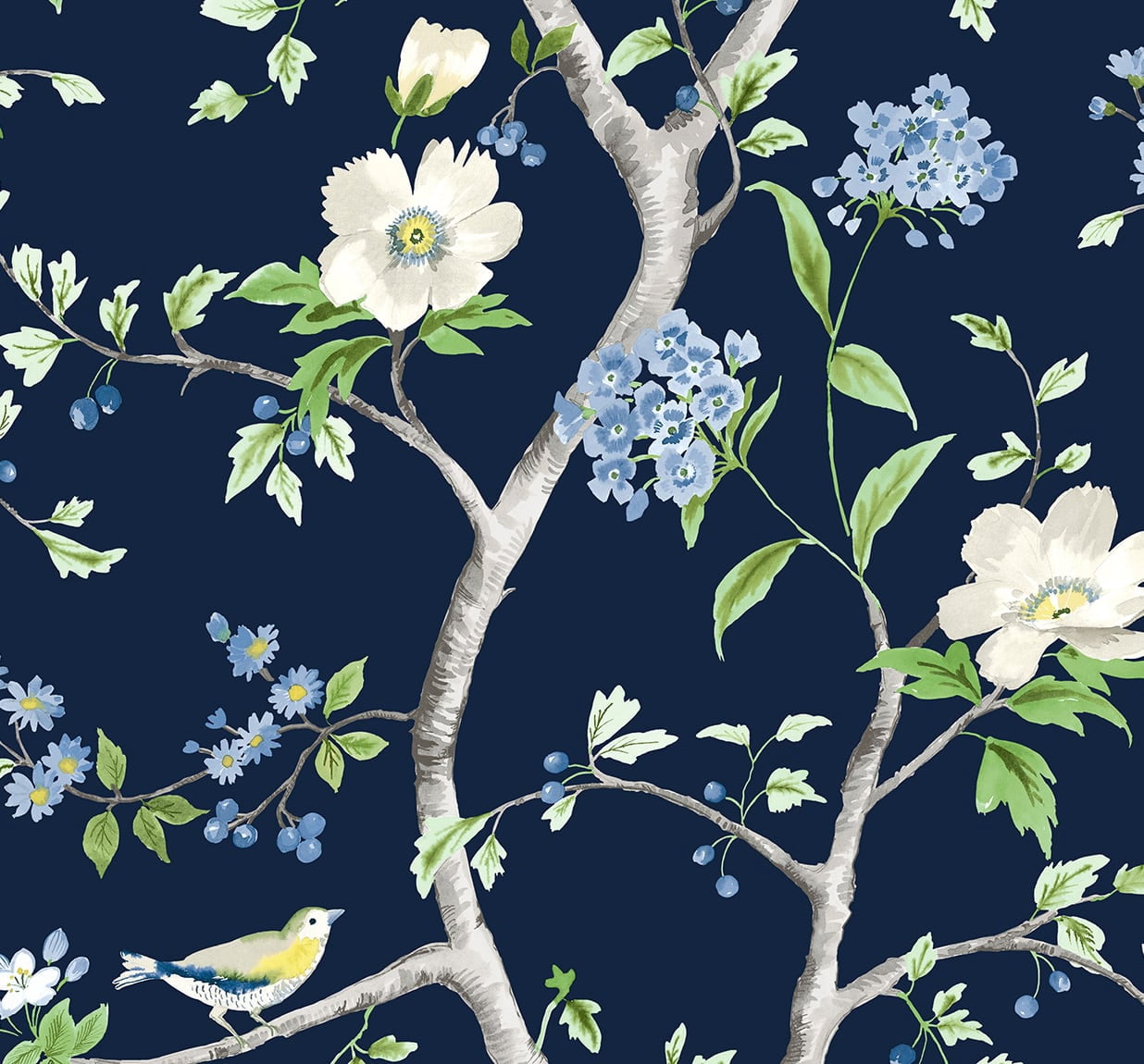 Lillian August Floral Trail Peel and Stick Wallpaper
