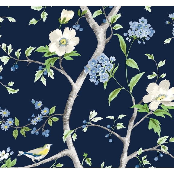 Lillian August Floral Trail Peel and Stick Wallpaper