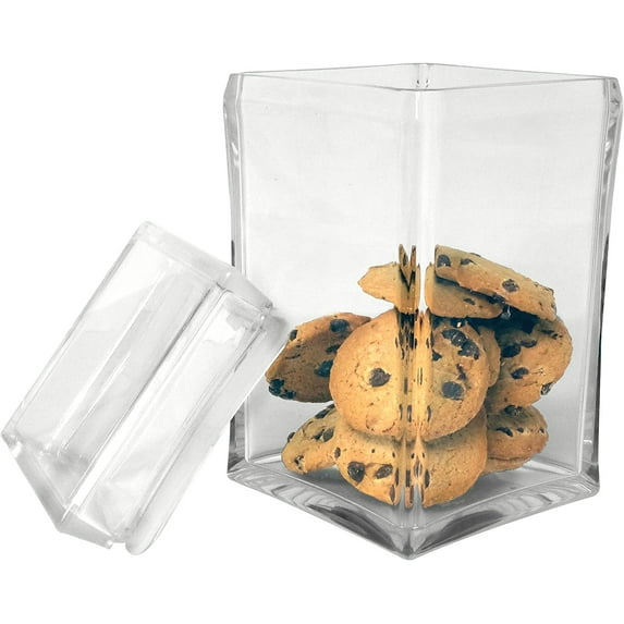 Lillian Clear Acrylic, Cookie / Candy Jar With Airtight Seal Lid -67 Oz. Break-Resistant, Dishwasher Safe And BPA-Free,