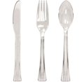 Lillian Cutlery Combo Pack, Clear, 24 Ct