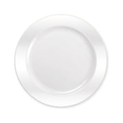 Lillian Dinnerware Magnificense Plastic Plates, 6.25", Pearl, 40 Ct