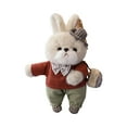 thumbnail image 1 of Lillian Family Plush Toy Doll 20Cm, Cute Rabbit Stuffed Animal With Checkered Bow And Mini Bag, Soft Plush Toy For Home Decoration, 's Gift, Collectible Item, And Adorable, 1 of 5