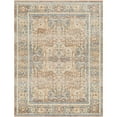 thumbnail image 1 of Lillian Ice Blue/Brown 5' x 8' Machine Washable Area Rug, 1 of 3