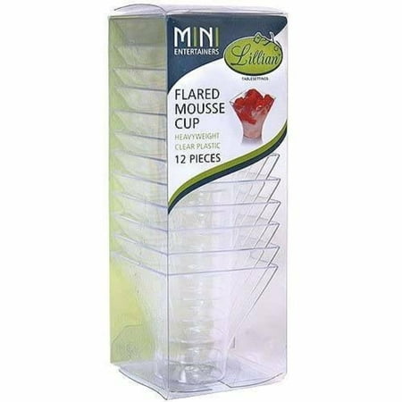 Lillian Mini Plastic Flared Mousse Cup, Pack of 12 (12/Pack)
