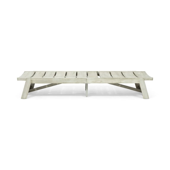 Lillian Outdoor Wood and Iron Chaise Lounge